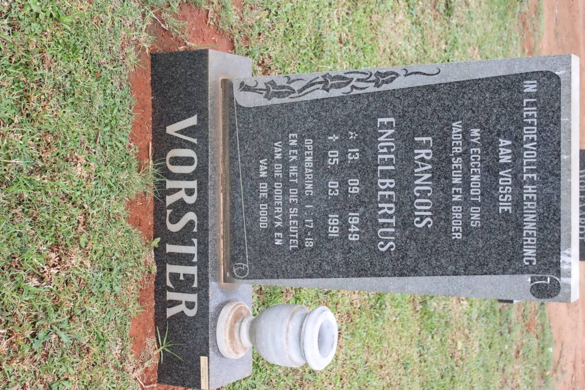 VORSTER Francois Engelbertus 1949-1991