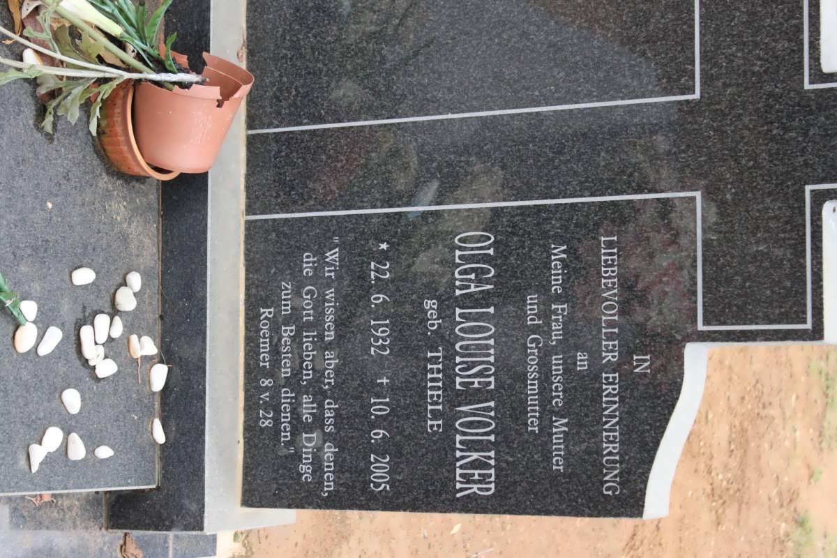 VOLKER Olga Louise nee THIELE 1932-2005