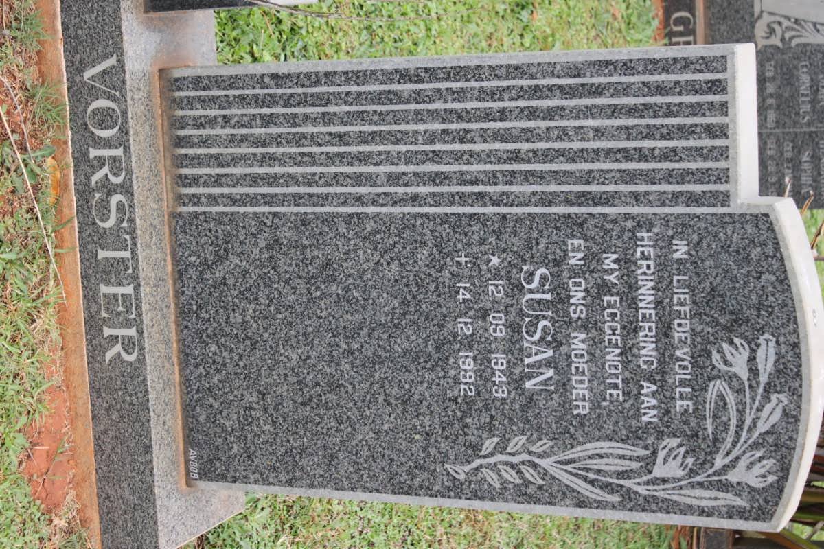 VORSTER Susan 1943-1992