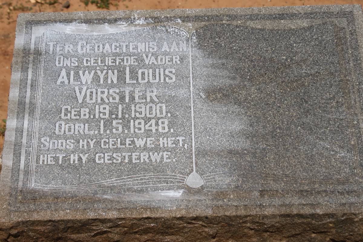 VORSTER Alwyn Louis 1900-1948
