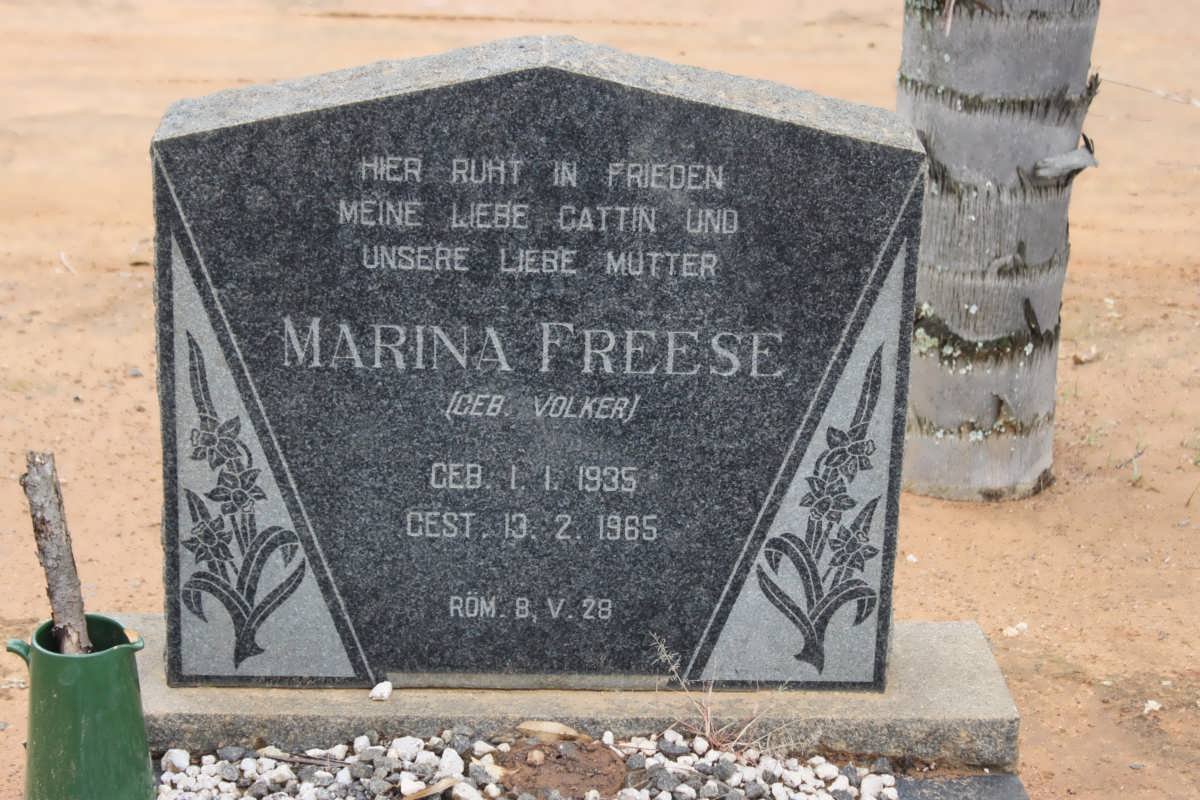 FREESE Marina nee VOLKER 1935-1985