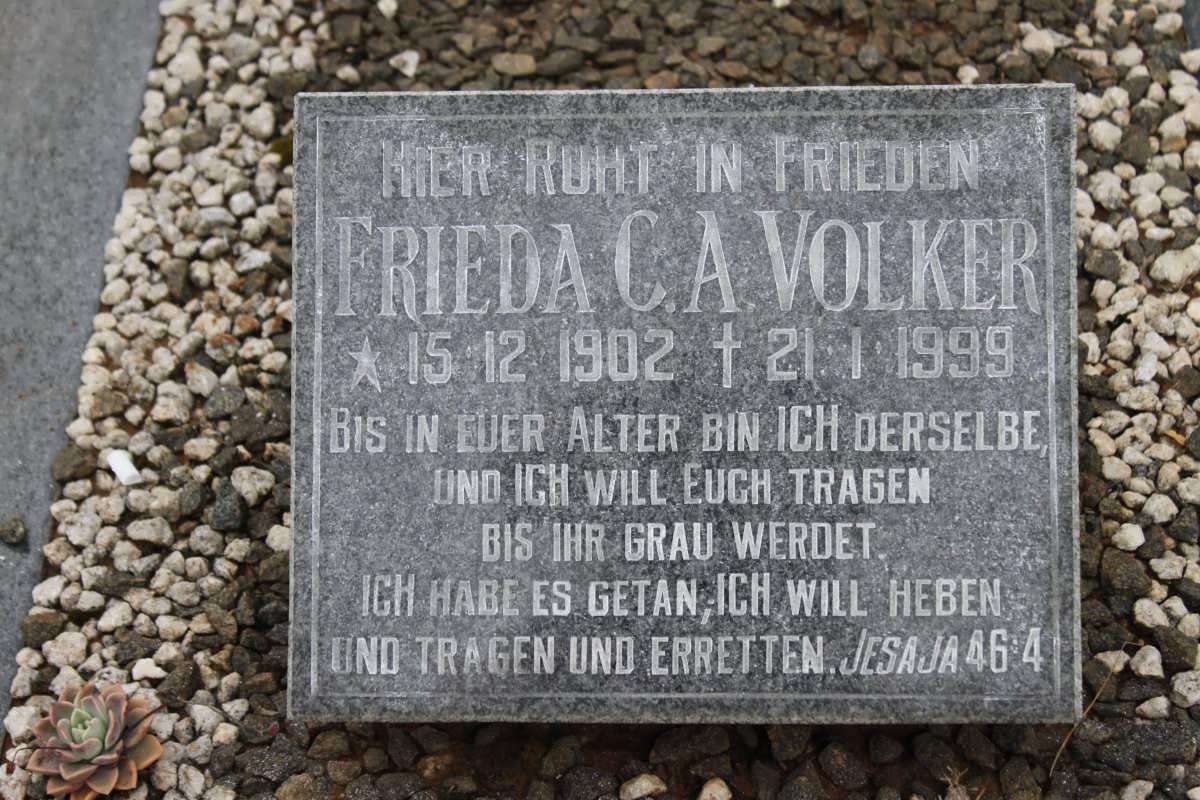 VOLKER Frieda C.A. 1902-1999