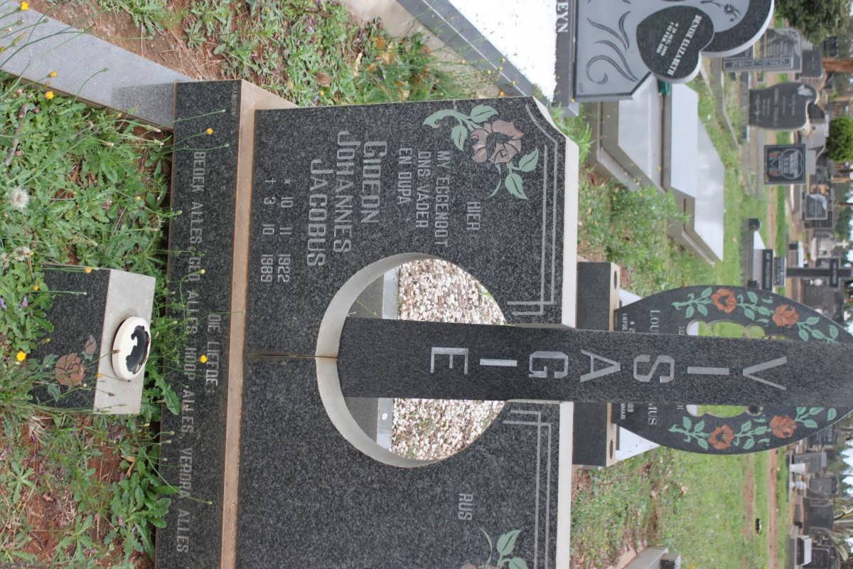 VISAGIE Gideon Johannes Jacobus 1922-1989