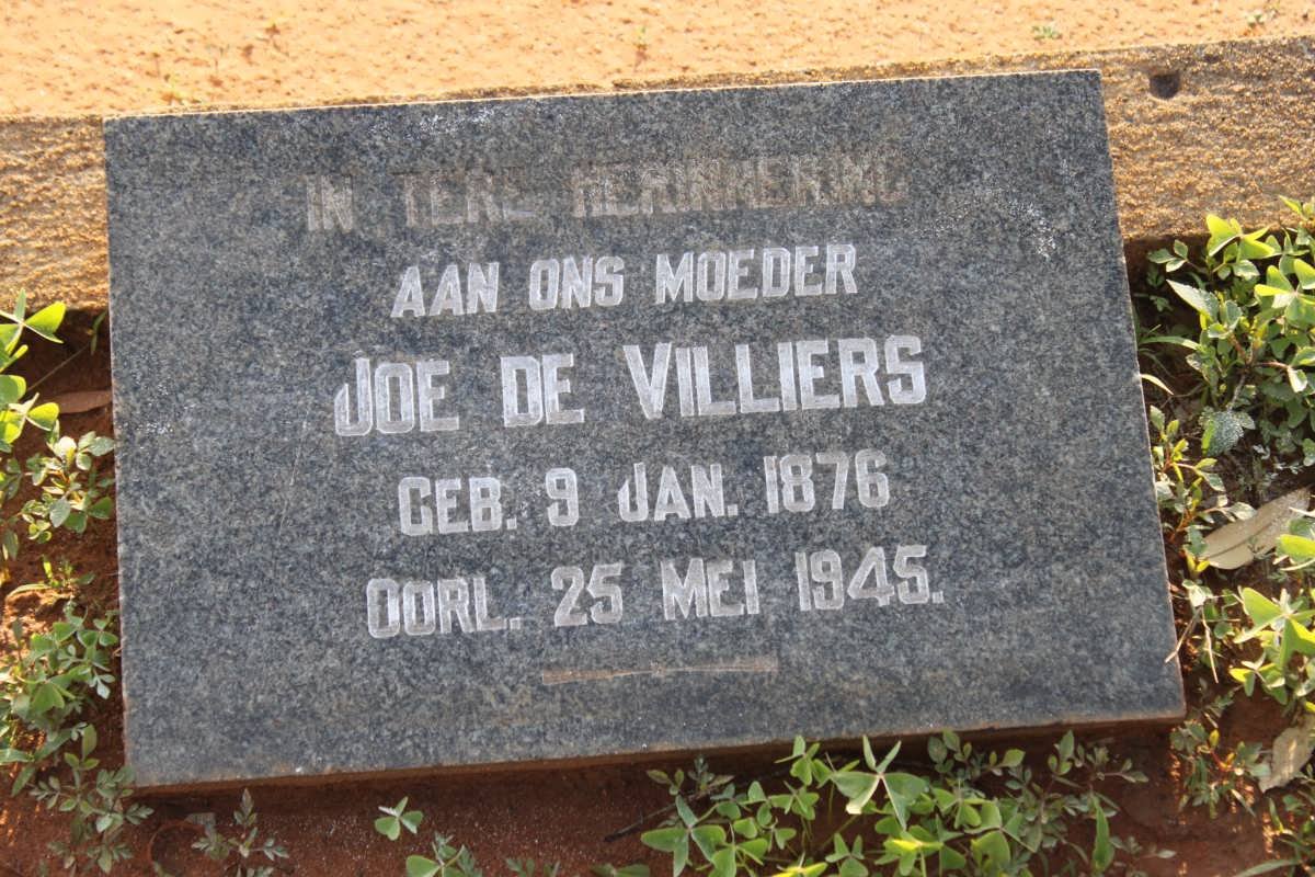 VILLIERS Joe, de 1876-1945