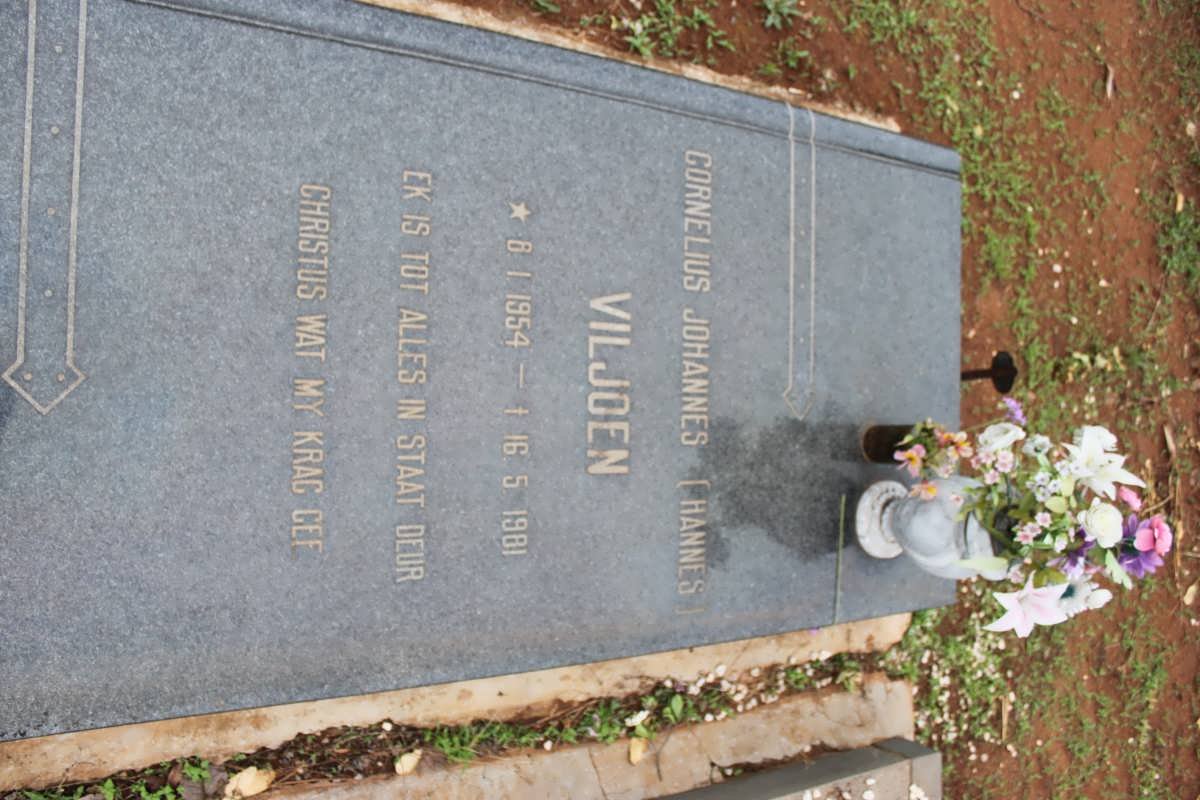 VILJOEN Cornelius Johannes 1954-1981