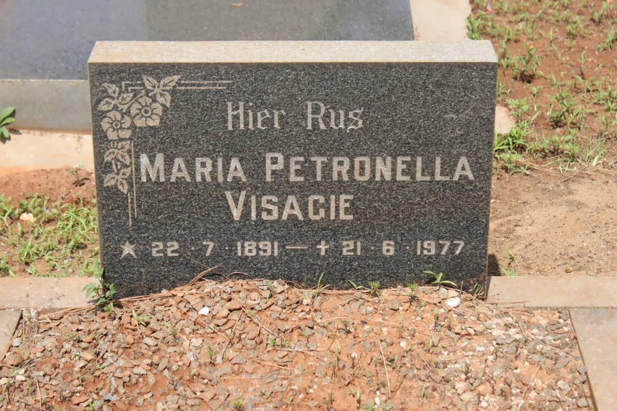 VISAGIE Maria Petronella 1891-1977