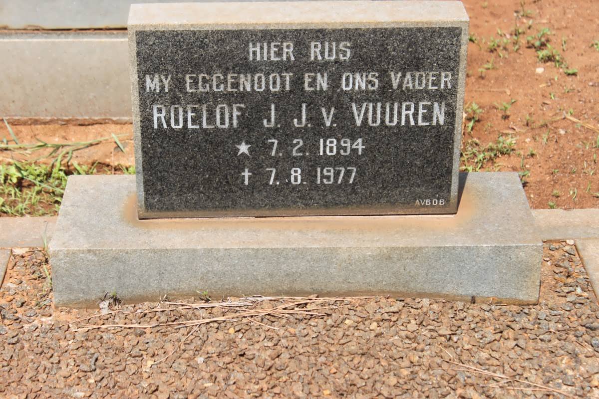VUUREN Roelof J., J.v. 1894-1977