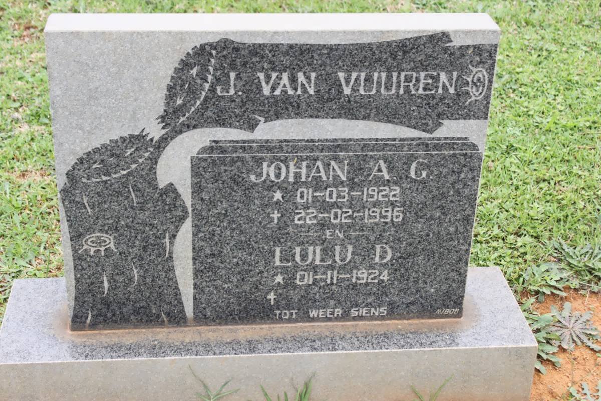 VUUREN Johan A.G.J., van 1922-1996 &amp; Lulu D. 1924-