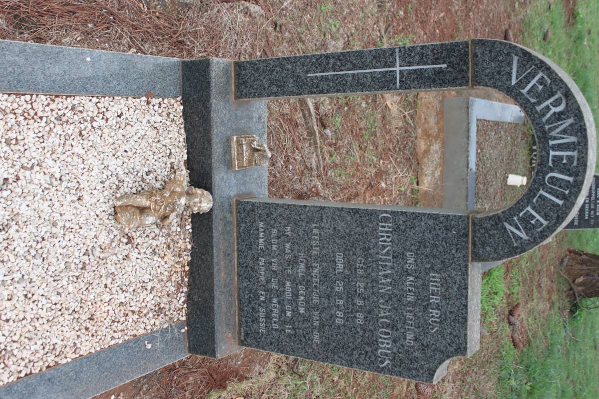VERMEULEN Christiaan Jacobus 1988-1988
