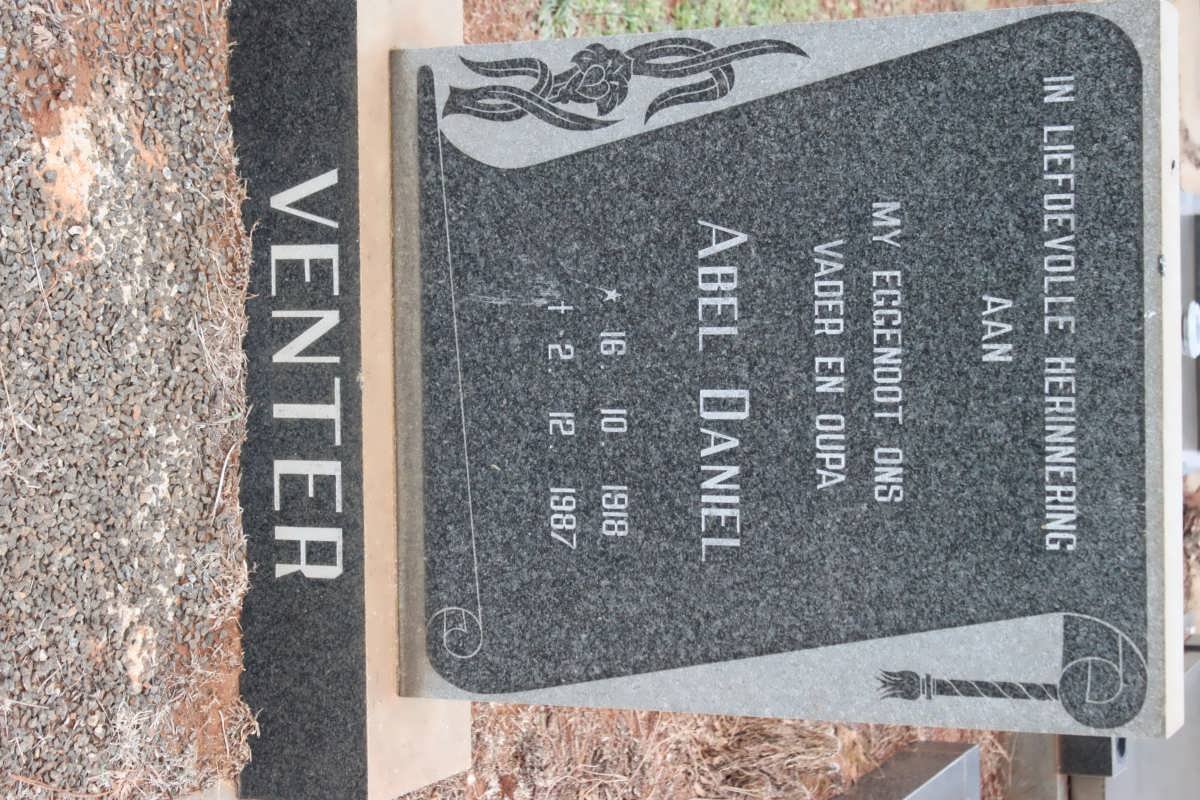 VENTER Abel Daniel 1918-1987