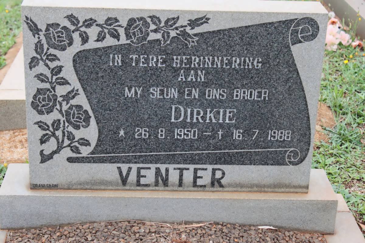 VENTER Dirkie 1950-1988