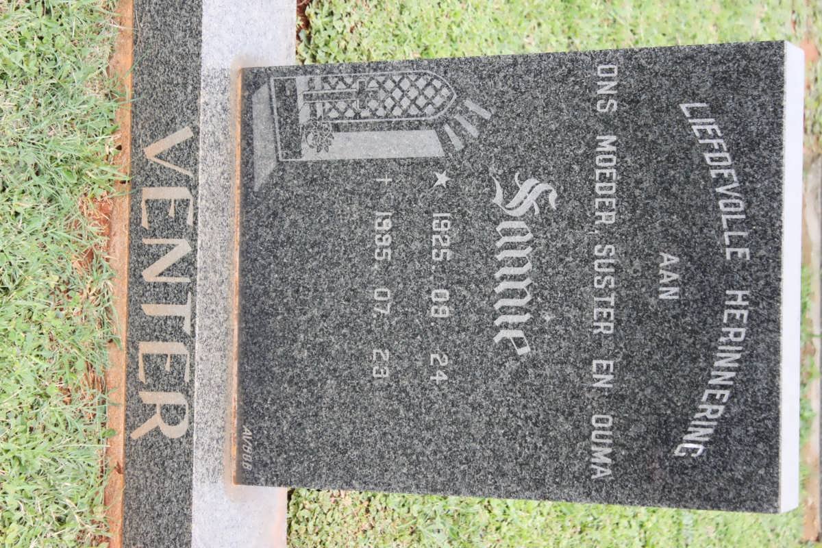 VENTER Sannie 1925-1995