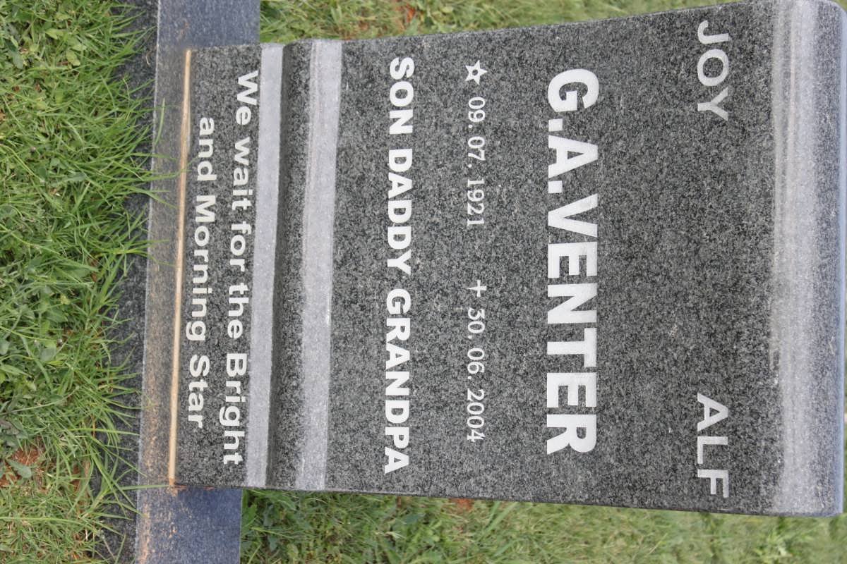VENTER G.A. 1921-2004