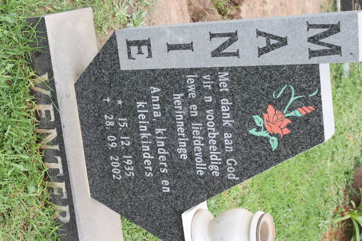 VENTER Manie 1935-2002