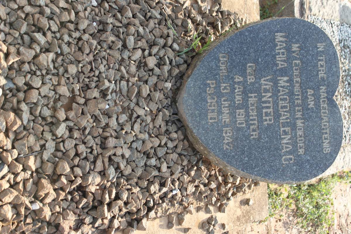 VENTER Maria Magdalena G. nee HECHTER 1910-1942