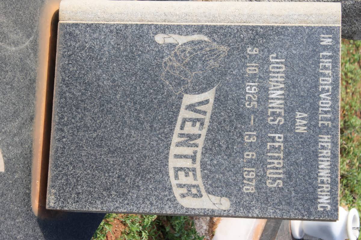 VENTER Johannes Petrus 1925-1978