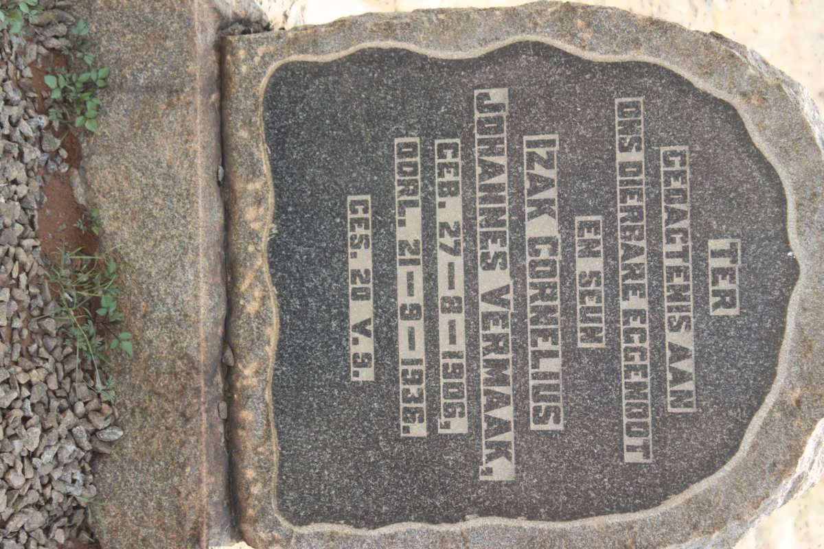 VERMAAK Izak Cornelius Johannes 1906-1936