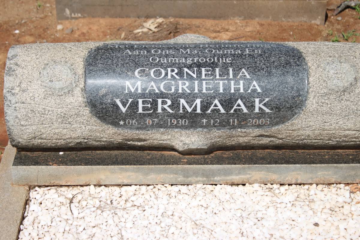 VERMAAK Cornelia Magrietha 1930-2003
