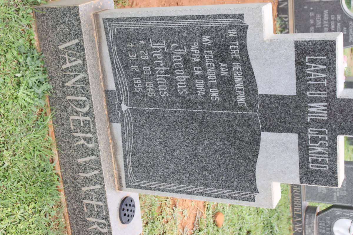 VYVER Jacobus Herklaas, van der 1946-1995