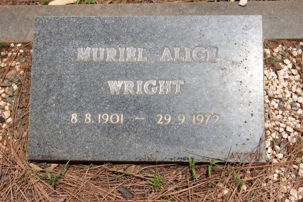 WRIGHT Muriel Alice 1901-1972
