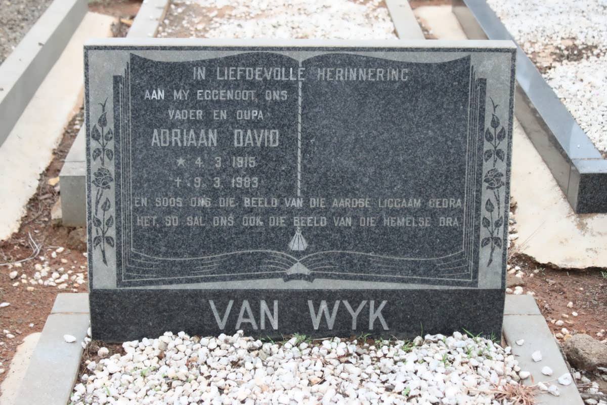 WYK Adriaan David, van 1915-1983