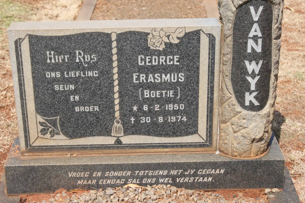 WYK George Erasmus, van 1950-1974