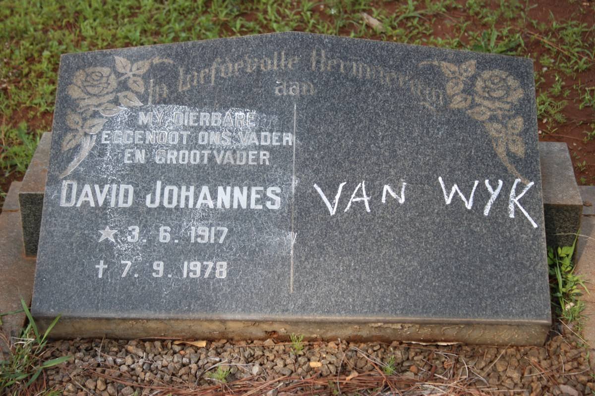 WYK David Johannes, van 1917-1978