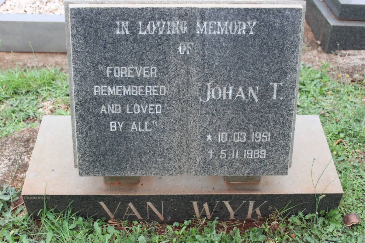 WYK Johan T., van 1951-1989