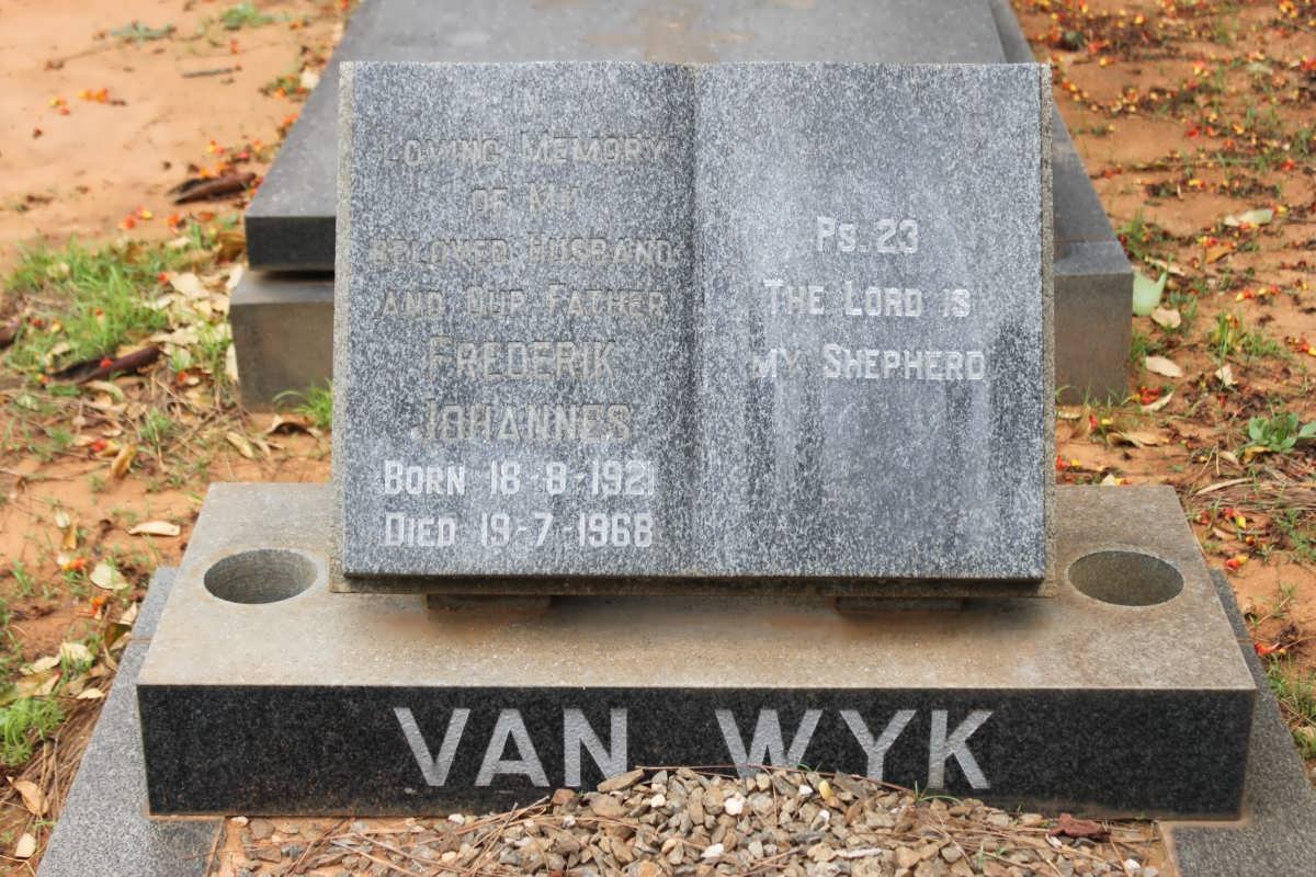 WYK Frederik Johannes, van 1921-1968