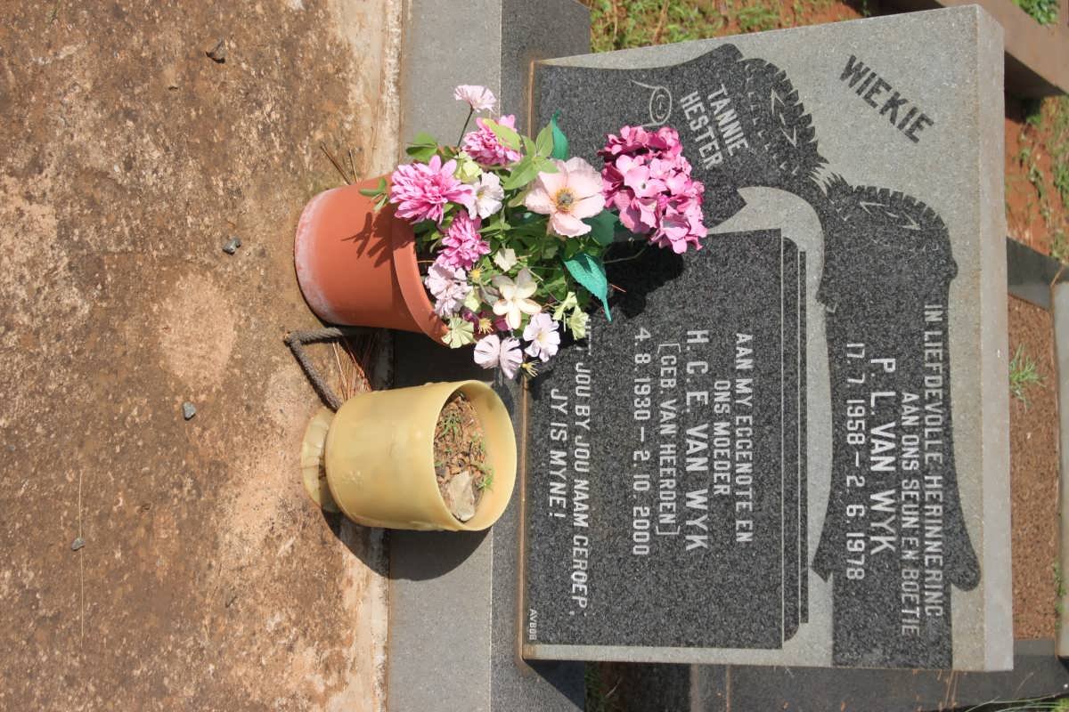 WYK P.L., van 1958-1978 :: VAN WYK H.C.E. nee VAN HEERDEN 1930-2000