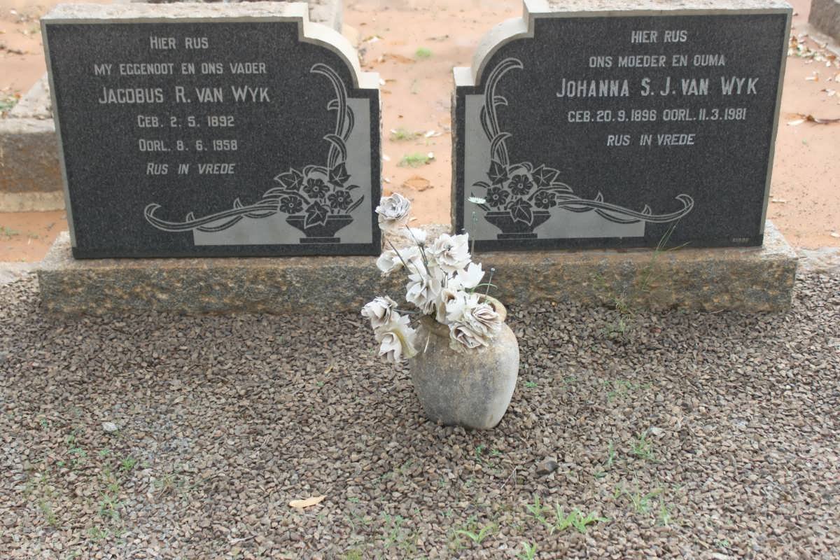 WYK Jacobus R., van 1892-1958 &amp; Johanna S.J. 1896-1981