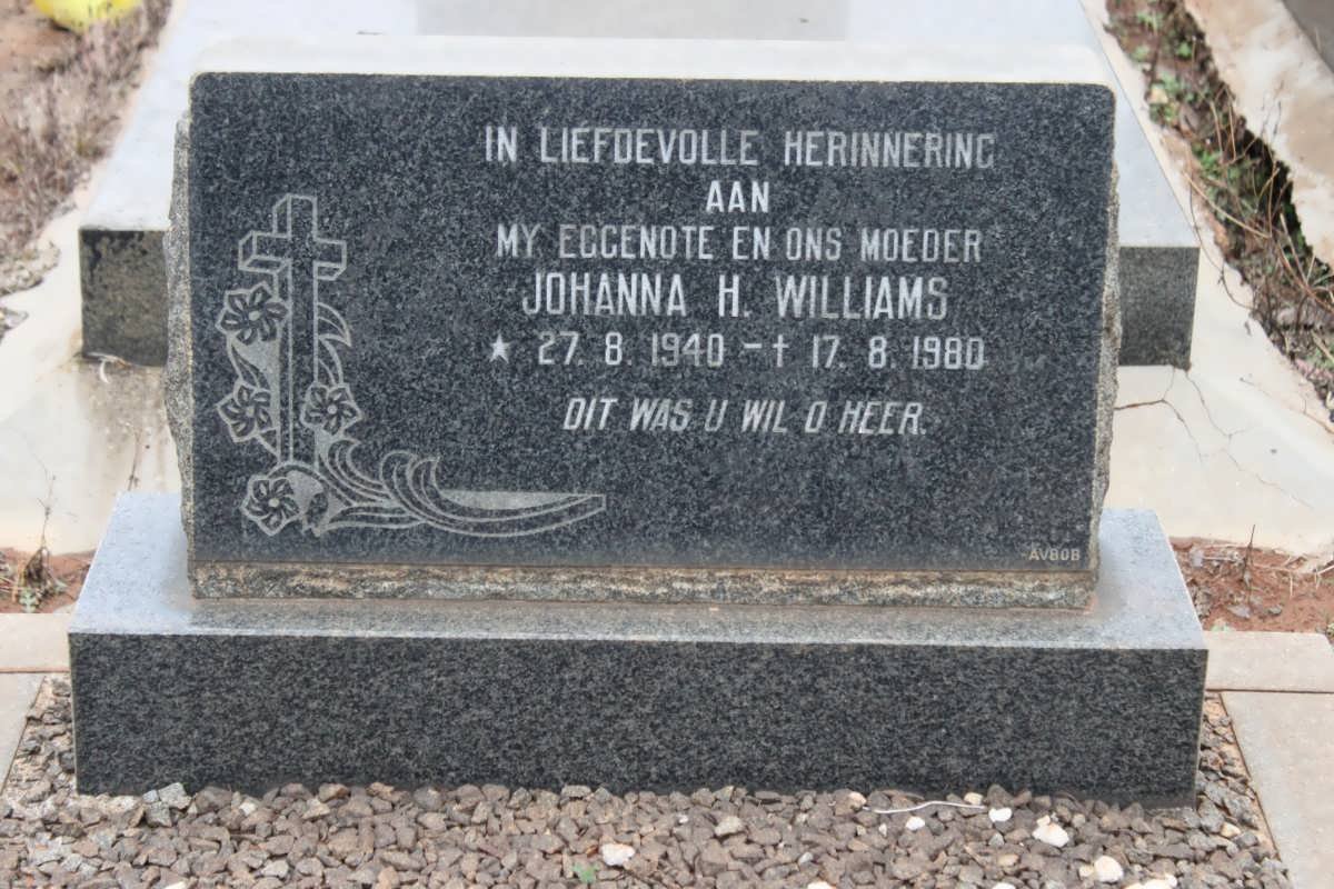 WILLIAMS Johanna H. 1940-1980