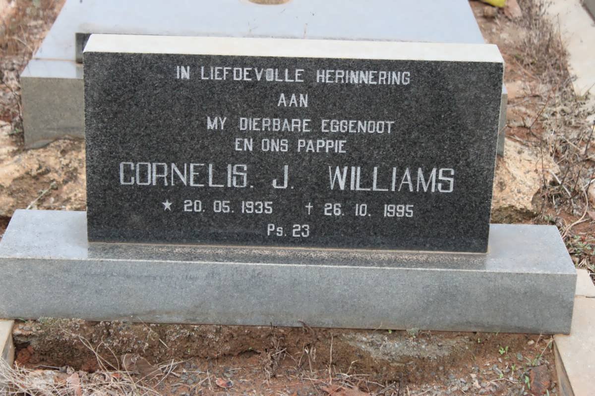 WILLIAMS Cornelis J. 1935-1995