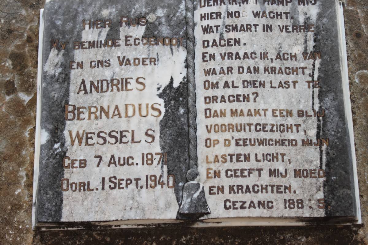 WESSELS Andries Bernadus 1871-1940