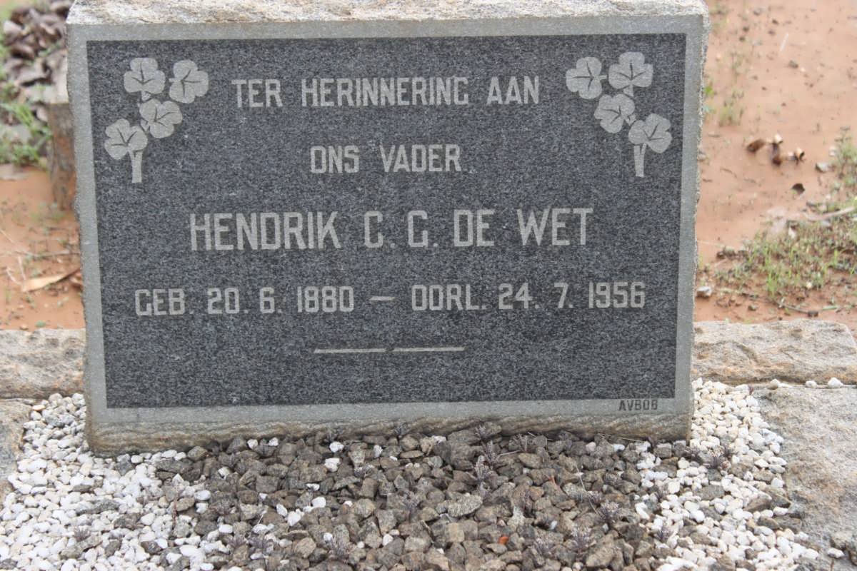 WET Hendrik C.G., de 1880-1956