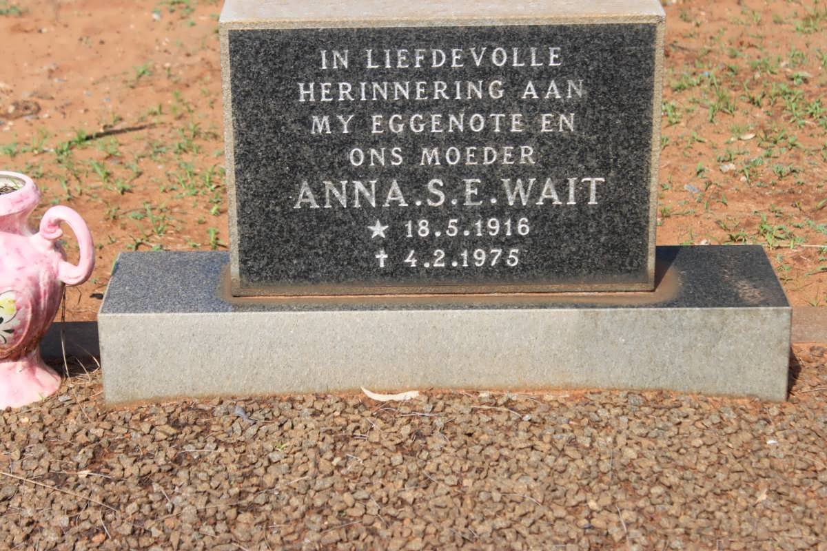 WAIT Anna S.E. 1916-1975