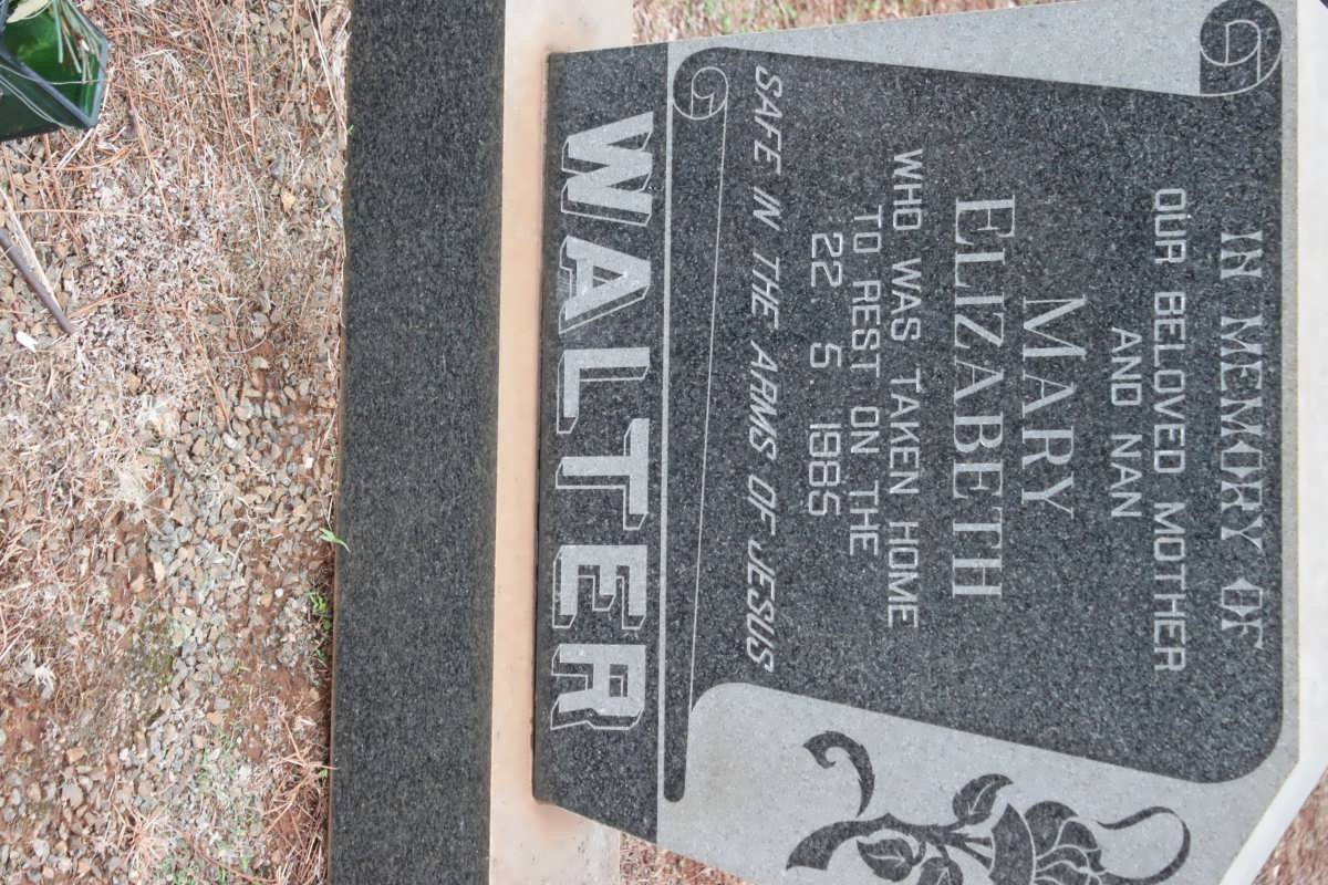 WALTER Mary Elizabeth -1985