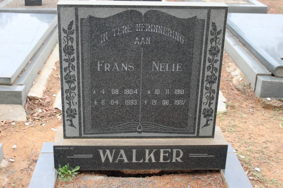 WALKER Frans 1904-1993 &amp; Nelie 1910-1987