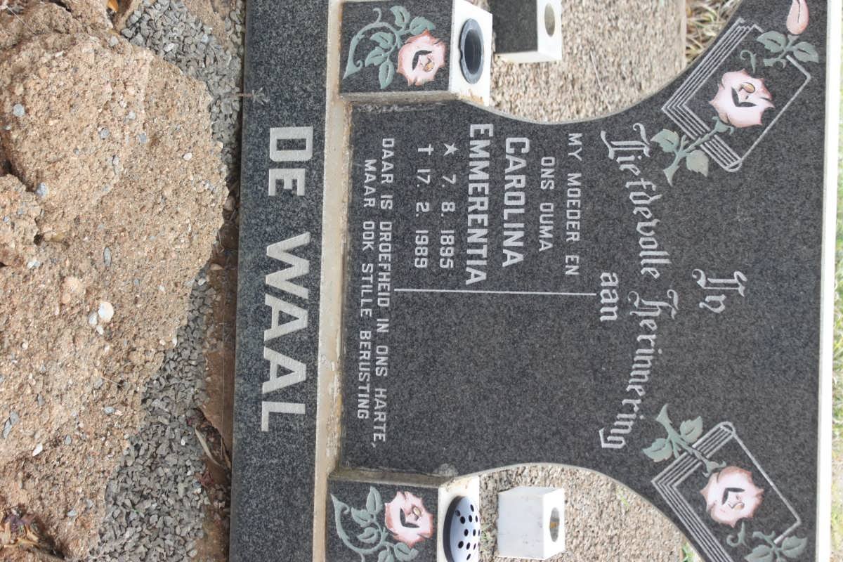 WAAL Carolina Emmerentia, de 1895-1989