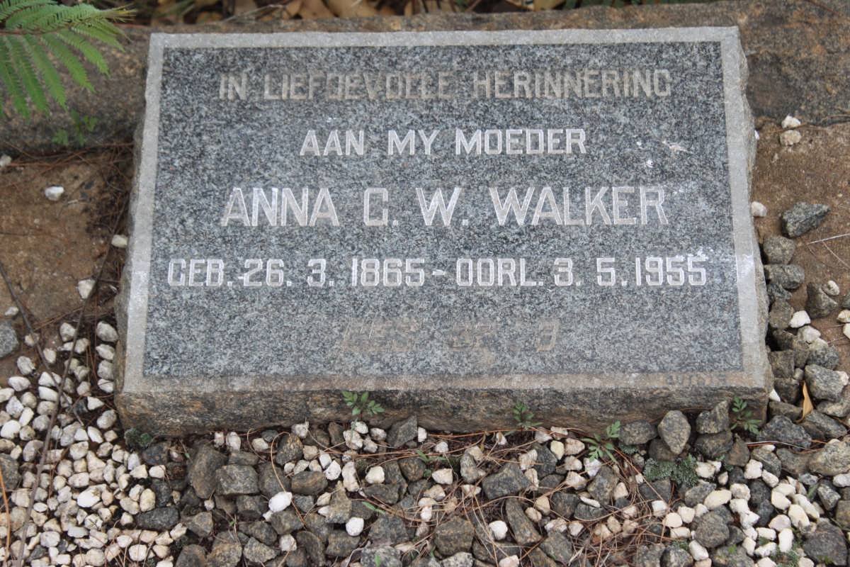 WALKER Anna G.W. 1865-1955