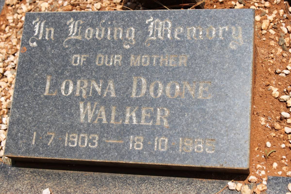 WALKER Lorna Doone 1903-1985