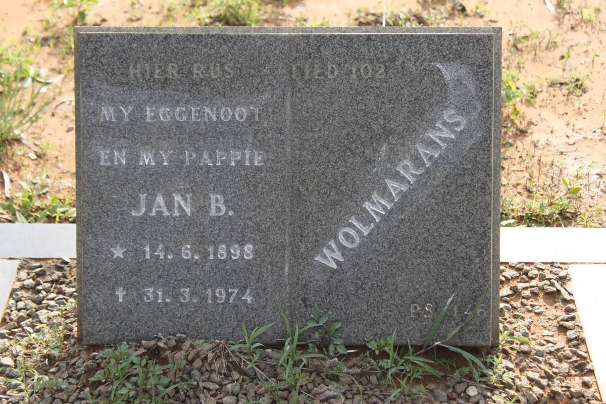 WOLMARANS Jan B, 1898-1974