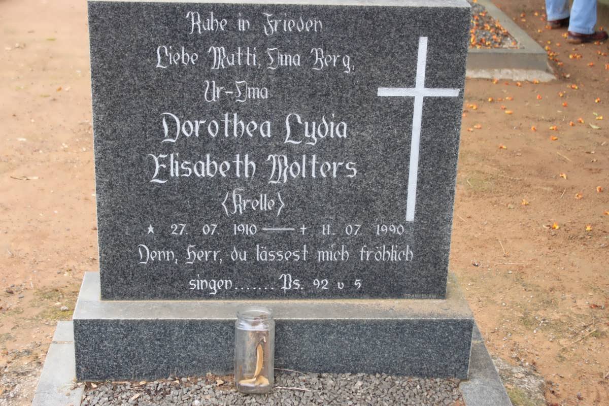 WOLTERS Dorothea Lydia Elisabeth 1910-1990