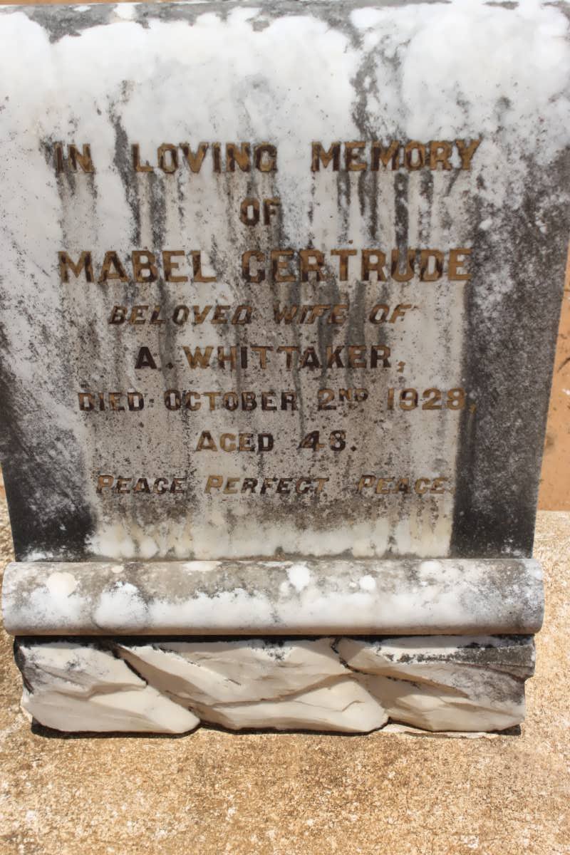WHITTAKER Mabel Gertrude -1928