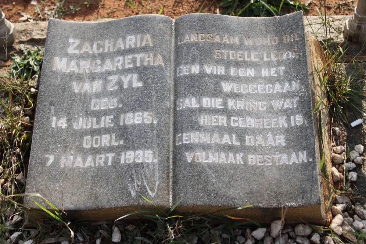 ZYL Zacharia Margaretha, van 1865-1935