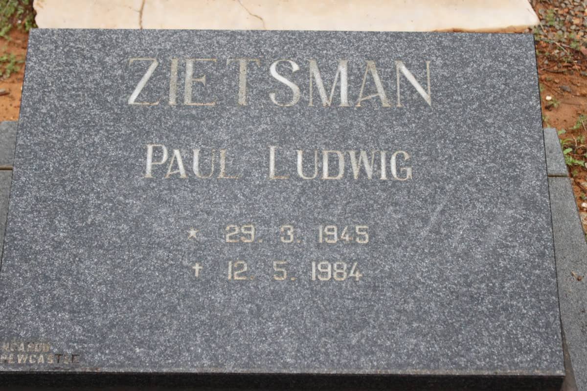 ZIETSMAN Paul Ludwig 1945-1984
