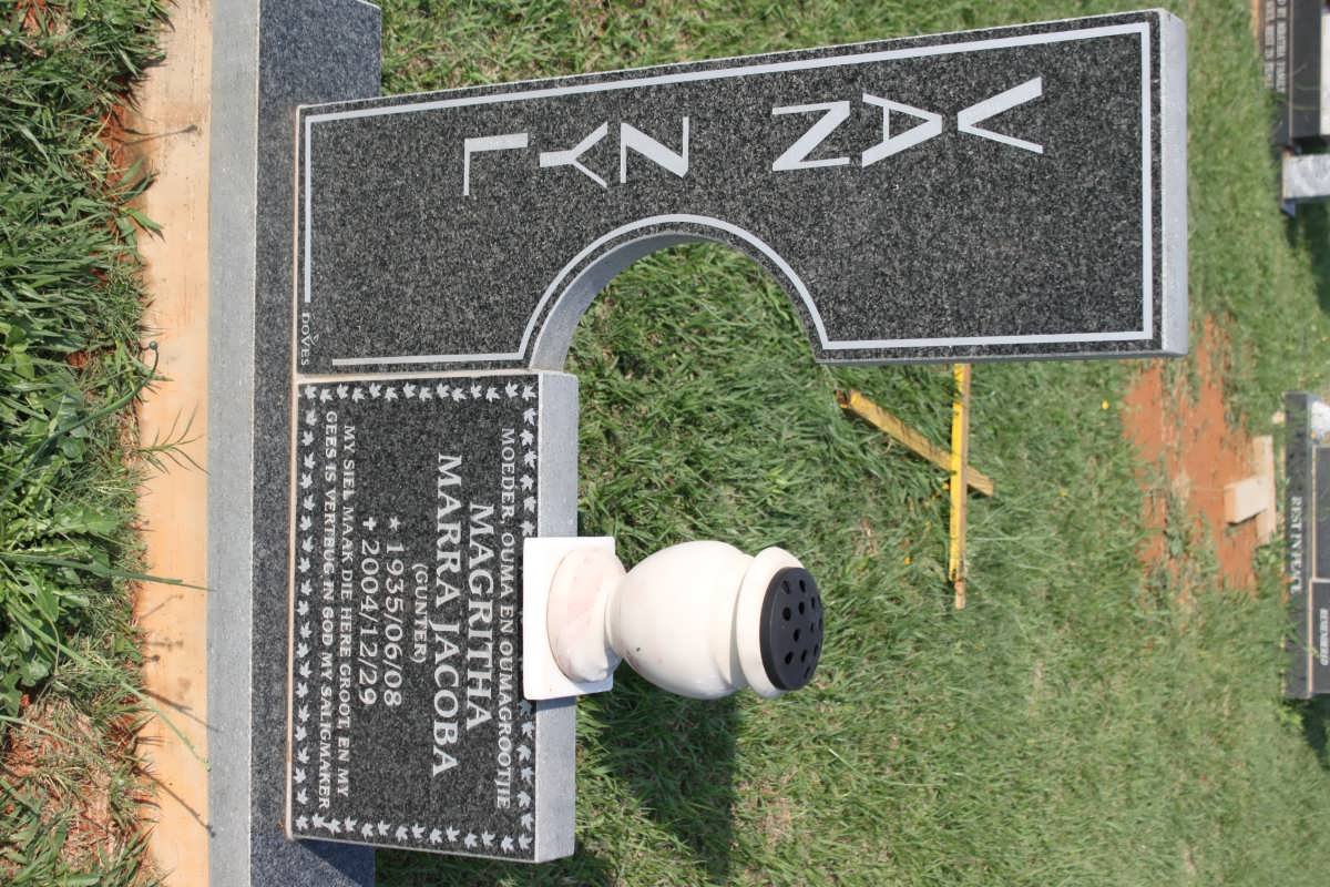 ZYL Magritha Marra Jacoba, van GUNTER 1935-2004