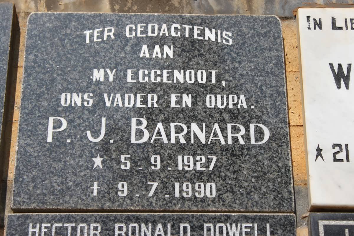 BARNARD P.J. 1927-1990