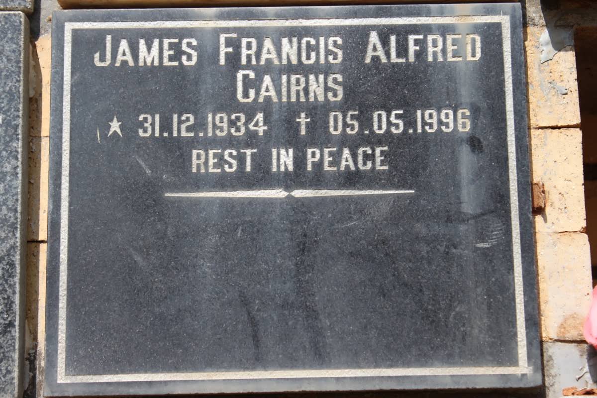 CAIRNS James Francis Alfred 1934-1996