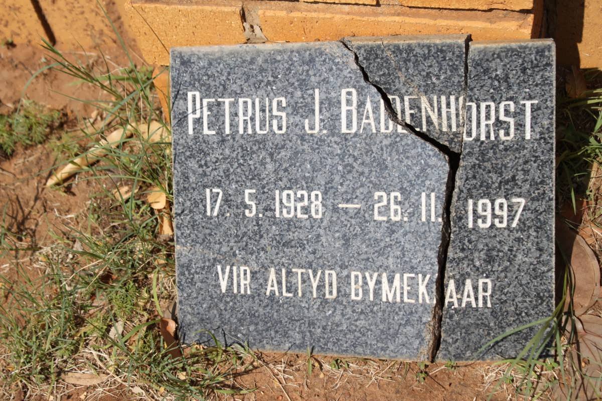 BADENHORST Petrus J. 1928-1997